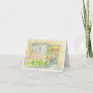 Folded greeting card with original artwork kort