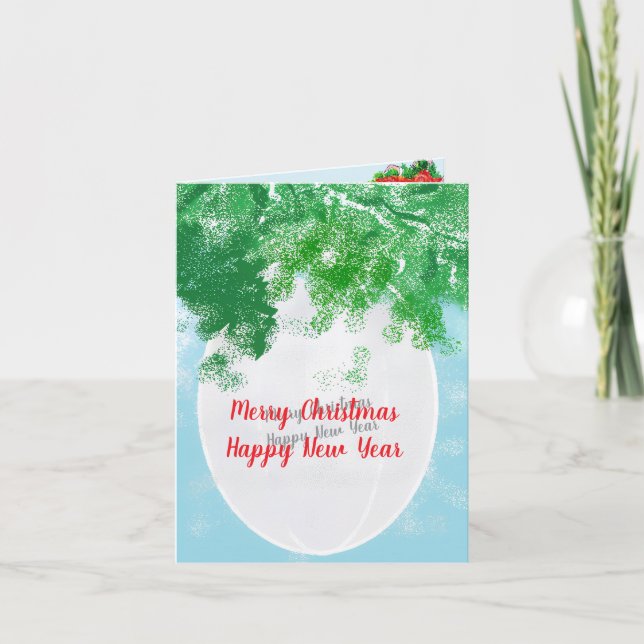 Folded Holiday Card : Christmas & New Years . Helgkort (Framsida)