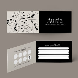 Folded Loyalty Beauty Salon Business Card Visitkort