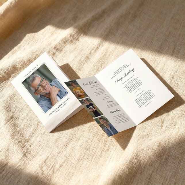 Folded Memorial Program with Photo Cover (Skapare uppladdad)