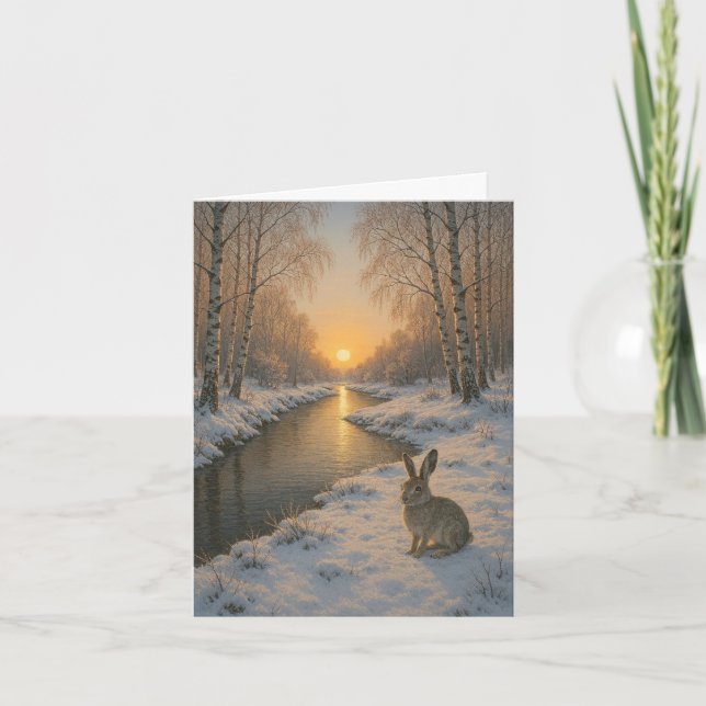 Folded New Year's card  Helgkort (Framsida)