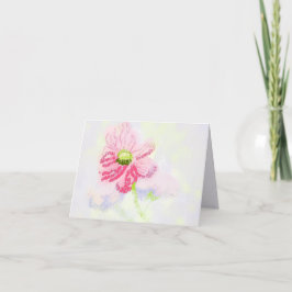 Folded Note Card : October Birth Flower Cosmo . Anteckningskort
