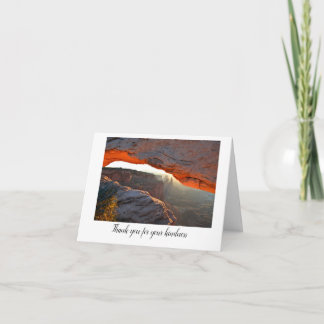 Folded Thank You Card Tack Kort