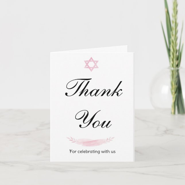 Folded Thank You Card Tack Kort (Framsida)