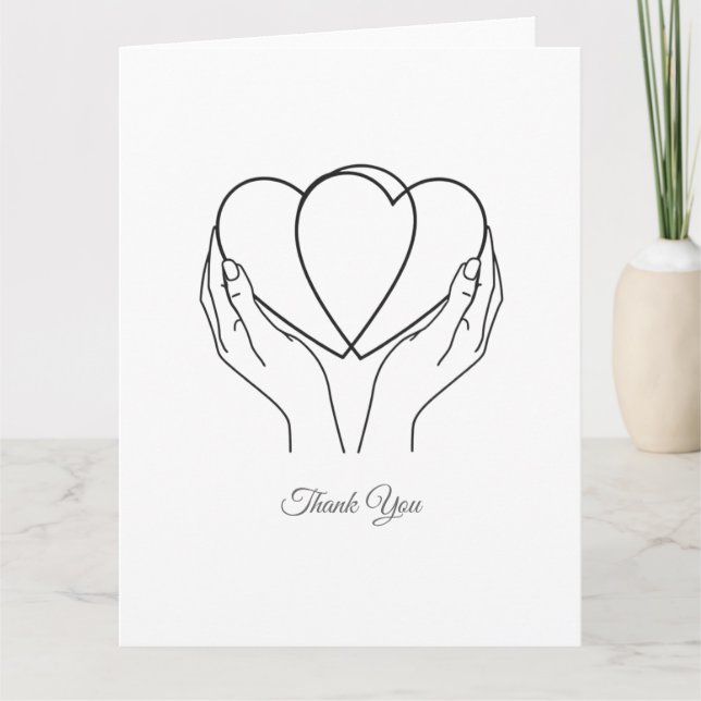 Folded Thank You Card Tack Kort (Framsida)