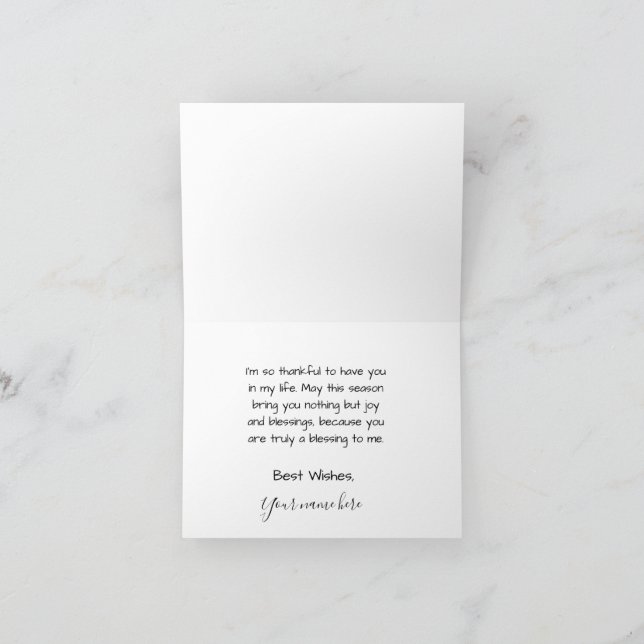 Folded Thank You Card Tack Kort (Inuti)