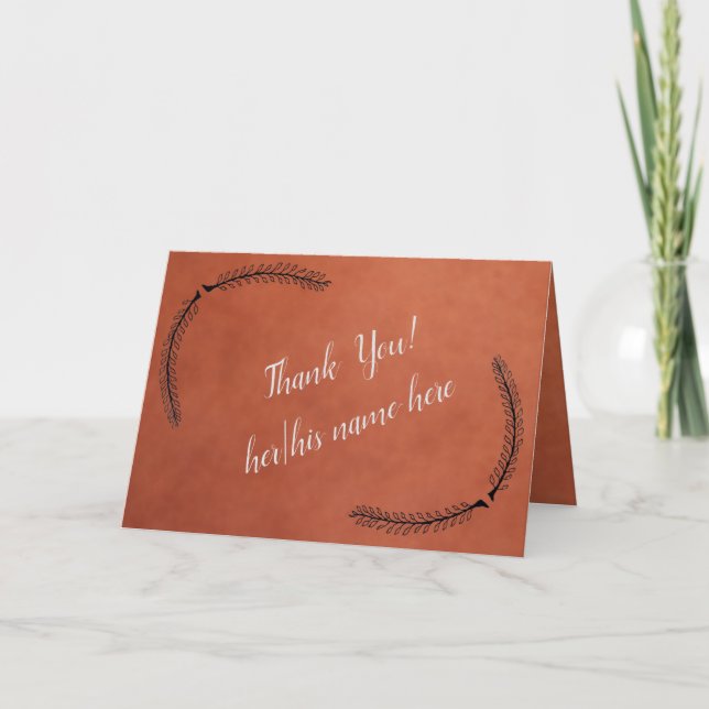 Folded Thank You Card Tack Kort (Framsida)