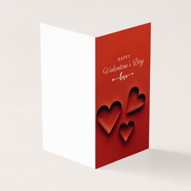 Folded Valentine Day Card Kort (Utsida)