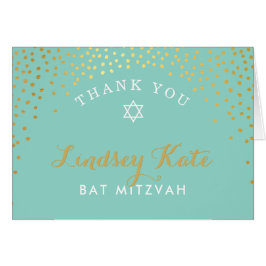 FOLED TACK bat mitzvah guld-KONetti MINT OBS Kort