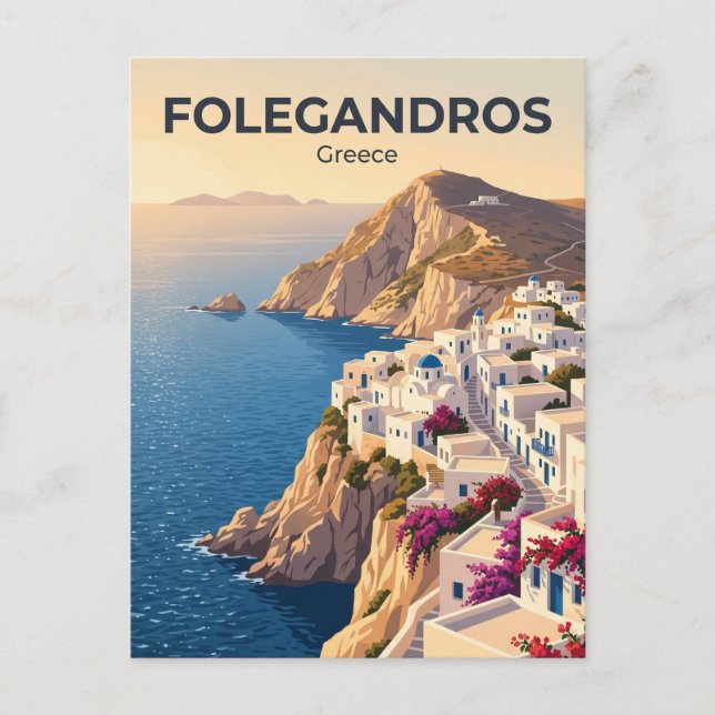 Folegandros ön Grekland Vykort (Framsida)