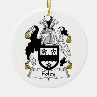 Foley familjvapensköld julgransprydnad keramik