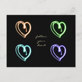 Folge Deinem Herzen Pop-Kunst Vykort