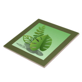 Folhas Verdes Kakelplatta