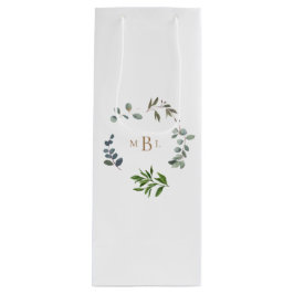 Foliage and Guld Monogram White Elegant bröllop