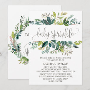 Foliage Baby Sprinkle Inbjudningar