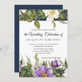 Foliage Blommigt i Elfenbenskusten Bröllop Ro Inbjudningar