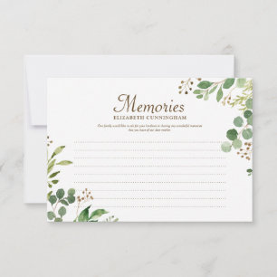 Foliage Botanicals Memories Anpassningsbar Photo M OSA Kort