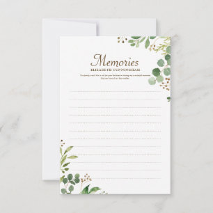 Foliage Botanicals Memories Anpassningsbar Photo M OSA Kort