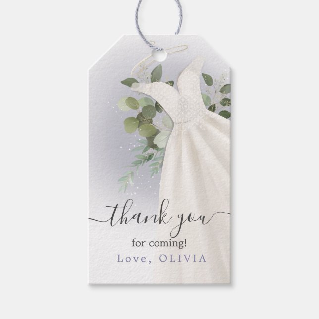 Foliage Bröllop Dress Möhippa Presentetikett (Framsidan)