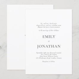 Foliage Classic, enkel bröllopsinbjudan Inbjudningar