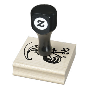 Foliage Doodle frimärke Stämpel