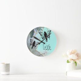 Foliage Fantasy-Älvor Rund Klocka