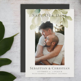 Foliage för fotoElegant Spara datum Bröllop