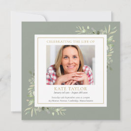 Foliage Funeral Memorial Order Order Program