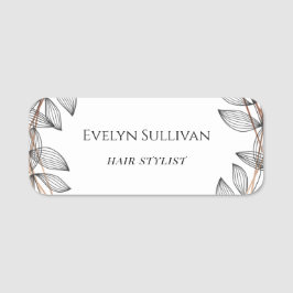 Foliage Geometric Ram Namn bricka Namnbricka