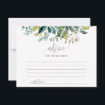 Foliage Giftermål Advice-kort Rådkort<br><div class="desc">Dessa lövkort från giftermål är perfekten för en rundabordsmottagning eller möhippa. Utformningen har en boho ram av grönt löv och lövgieneri botaniska ämnen. Anpassa korten med namn i bruden och brudgummen.</div>