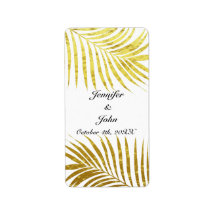 Foliage Gold Foil Löv handflatan White