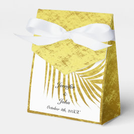 Foliage Gold Foil Löv handflatan White Presentaskar
