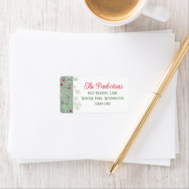Foliage Greenery Helgdag Address Label Adressetikett