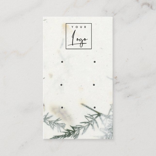 Foliage Handmade Papper Struktur 3 Visning Visitkort (Framsida)