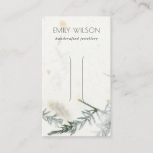 Foliage Handmade Papper Struktur Hair Clip Visning Visitkort