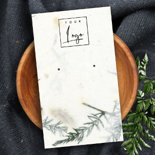 Foliage Handmade Papper Struktur Öarring Visning Visitkort