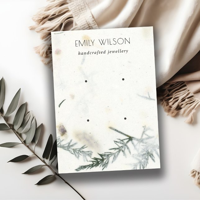 Foliage Handmade Pappra Struktur 2 Örning Visning Visitkort (Skapare uppladdad)