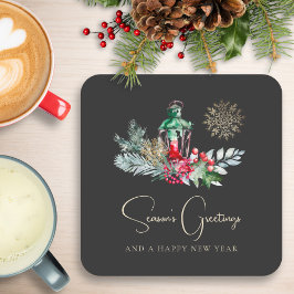 Foliage Lantern Modern minimalistisk jul Party Underlägg Papper Kvadrat