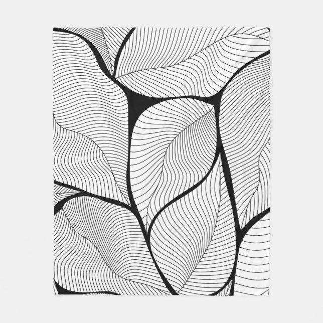 Foliage leaves background pattern fleecefilt (Framsidan)