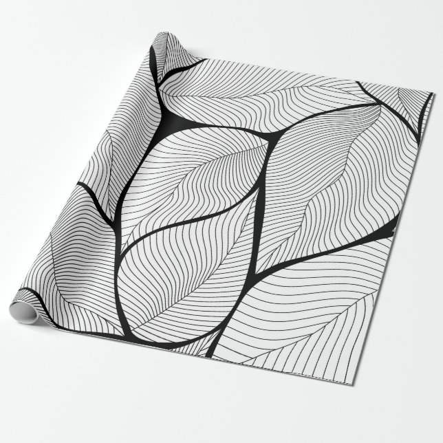 Foliage löv, bakgrund mönster presentpapper (Utrullad)