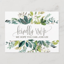 Foliage Menu Choy OSA Postcard Inbjudan Vykort