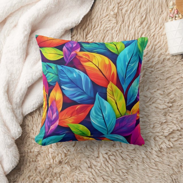 Foliage Mönster Artwork Kudde (Filt)