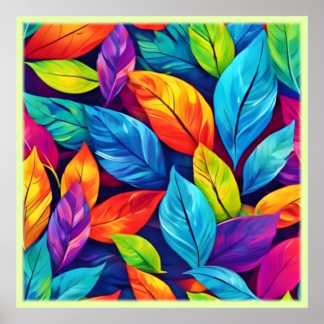 Foliage Mönster Artwork Poster (Framsidan)