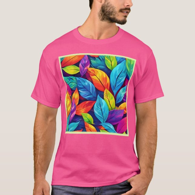 Foliage Mönster Artwork T Shirt (Framsida)