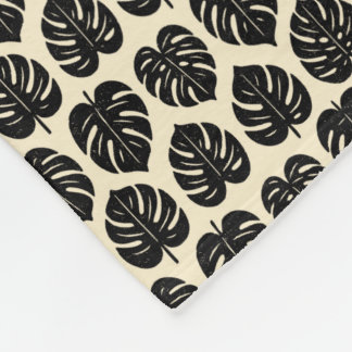 Foliage Monstera Fleece Blanket