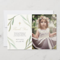 Foliage Photo First Heliga Commo Tack you Card