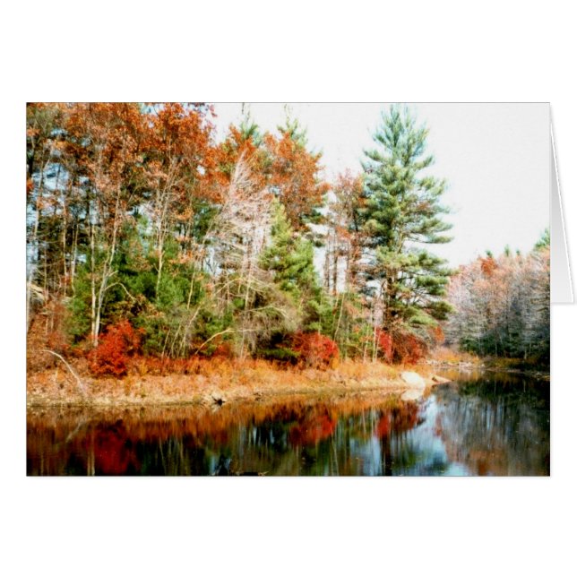 Foliage Reflection Lakeview Hälsningskort (Framsidan Horizontal)