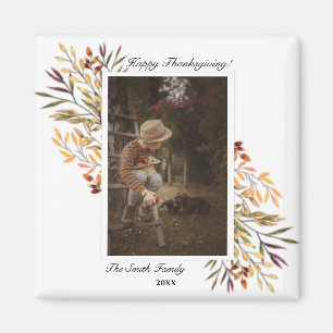 Foliage Thanksgiving Photo, vackert höstfoto Magnet