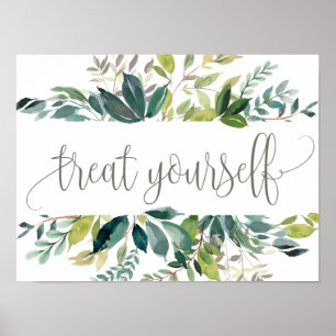 Foliage Treat Yourself Dessert Pub Poster