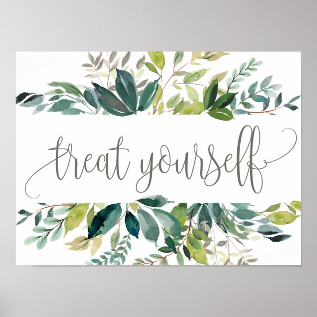 Foliage Treat Yourself Dessert Pub Poster (Framsidan)